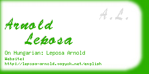 arnold leposa business card